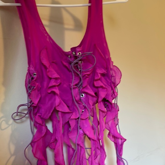 Femme Bustier Top Fuchsia/Pink - Picture 3 of 10